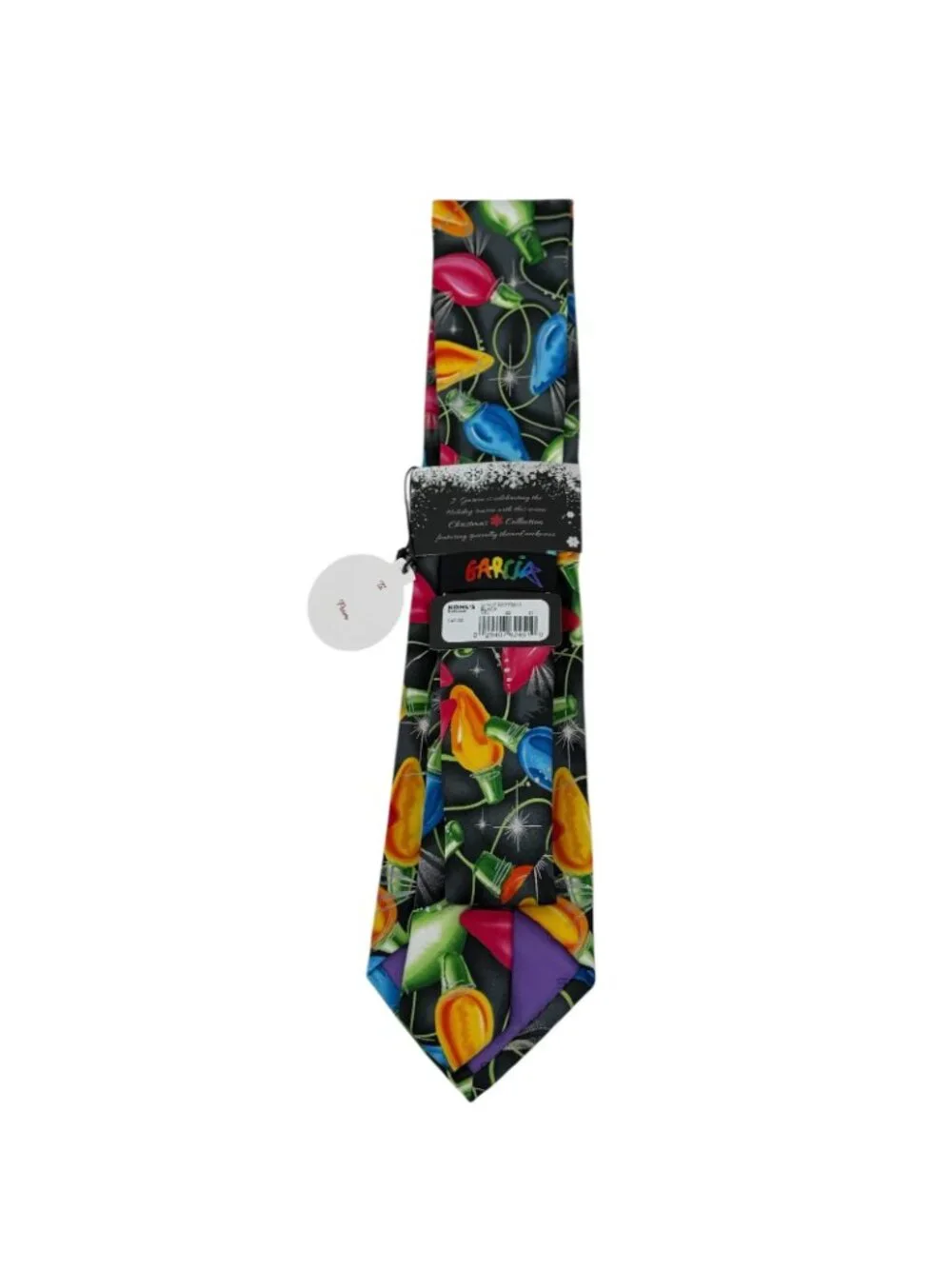 Jerry Garcia Abstract Collection 68 Men’s Neck Tie Christmas Lights Bulbs NEW